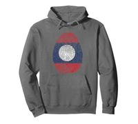 Laos Huella Digital Sudadera con Capucha