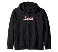 Laos Southeast Asia Heritage Pride Vintage Varsity Sudadera con Capucha