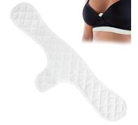 LaoSShu Toalla de sujetador de teta de algodón para toalla de seno Sling toallas de sujetador para mujeres 3 capas reutilizables Underboob absorbedor de sudor almohadillas para mujer(White,1Pc)