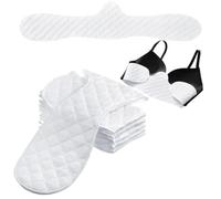 LaoSShu Toalla de sujetador de teta de algodón para toalla de seno Sling toallas de sujetador para mujeres 3 capas reutilizables Underboob absorbedor de sudor almohadillas para mujer(White,5Pcs)