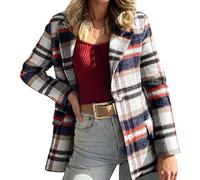 LAOSU Blazer - Chaqueta de trabajo para mujer, estilo Blazer, Blazer Oficial para mujer, Blazer a cuadros, Blazer para mujer, pana, Blazer Perla, Blazer de manga corta, a, M