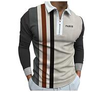 LAOSU Polo hombre manga corta moda impreso camisa cuello abotonado hombre barato suelto camiseta casual solapa trabajo suéter simple clásico hermoso tops confort Stretch marca casual Tops 15marrón XL