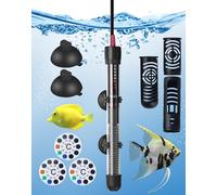 LAOYE Calentador Acuario 100W Calentador Tortuguera Calentador Pecera Calentador de Acuario Calentador Tortugas de Agua de Temperatura Ajustable con Ventosa - para Pecera y Tortugas de 120L (20-34°C)