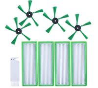 LAOYE Kit de Accesorios para Vorwerk Kobold VR200 VR300 Robot Aspirador Vorwerk Kobold 9 PCS Repuesto con 4 Cepillos laterales y 4 Filtros Hepa y 1 Cepillo de limpieza para Robot Aspiradora Vorwerk