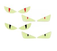 LAOYEFACAI 4 piezas de pegatinas para casco de moto con ojos de demonio fosforescentes - Pegatinas 3D para moto, reflectantes para casco, patinete eléctrico, coche