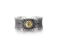 LAOYEFACAI Anillo de Hombres Mate en Plata Esterlina 925 - Ojo de Horus Abierto Vintage Gothic (01)
