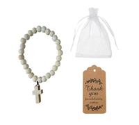 LAOYEFACAI Cruz de Madera Rosario Católico Con Bolsa de Hilo Regalos Primera Comunión Niñas Decoración Bautizo Crucifijo Regalos Para Comunión Niño Cruces Modernas (1)