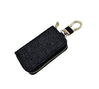 LAOYEFACAI Mini llavero para bolsos de mujer Mini colgante para bolsos de mujer llavero de cuero brillante con mosquetón Elegante joya llaves de coche accesorio brillante (Black)