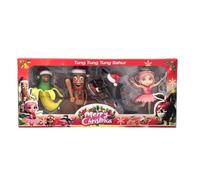 LaoZan 4Pcs Figura Italian Brainrot Juguete Tung Tung Tung Sahur Set Estatua Divertida,Decoración de Escritorio para Coleccionar Regalos