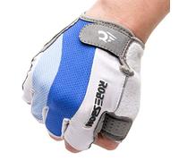 LaoZan Guantes de Ciclismo Transpirable para Hombres Mujeres Medio Dedo Guantes Bicicleta de Carretera, Talla M