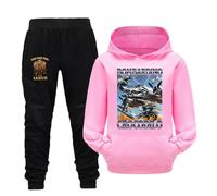 LaoZan Set de Sudadera con Capucha para Niños, Italian Brainrot, Tung Tung Sahur Unisex Sudadera con Capucha para Niños & Niñas