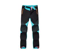 LaoZan Softshell Pantalones de Senderismo Impermeables Unisex Outdoor Pantalones a Prueba de Viento de Montaña Trekking Escalada (Cielo Azul(Mujer), Asia XL)