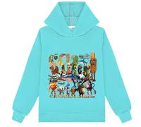 LaoZan Sudadera con Capucha para Niños, Tung Tung Sahur & Italian Brainrot Unisex Sudadera con Capucha para Niños & Niñas