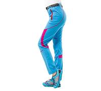 LaoZan Transpirable Outdoor Pantalones de Senderismo Unisex Delgado Cintura Elástica Pantalones Secado Rapido Camping Trekking Impermeables (Lago Azul(Mujer), Asia 3XL)