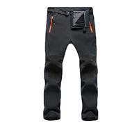 LaoZan Unisex Cálido Softshell Pantalones de Lana Sintético Forrada Impermeables Pantalones Deportivos de Montaña Senderismo Alpinismo (Gris(Hombre), Asia S)