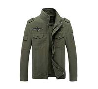 LaoZanA Chaqueta Militar Hombre Otoño Casual Abrigo Bomber Cazadora Slim Fit