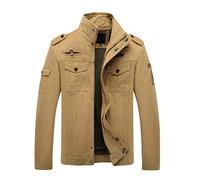 LaoZanA Chaqueta Militar Hombre Otoño Casual Abrigo Bomber Cazadora Slim Fit