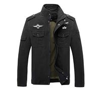 LaoZanA Chaqueta Militar Hombre Otoño Casual Abrigo Bomber Cazadora Slim Fit