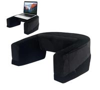 Lap Desk Pillow, Ergonomic Reading Cushion with Side Pocket, Comfortable Laptop Support Pad for Adults Studying Working in Bed Sofa Floor Dorm Office Living Room Home Learning or Remote Work Setup