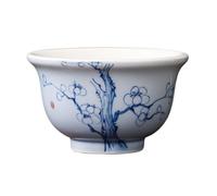 LAPADULA Infusor de Té Té de la tarde, juego de té casero de Kung Fu, taza de té de cerámica de flor de ciruelo pintada a mano, taza de té Personal de degustación de té Tazas de Té