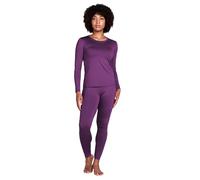 LAPASA Conjunto Ropa Termica Mujer Set Interior Camiseta Manga Larga Malla Termico Deportiva Invierno Frio Extremo Deporte Esqui Montaña Thermoflux 200 L41 S Violeta
