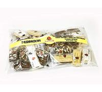 LAPASION - Porciones de turrones sutidas Sin Azúcares Añadidos, con Maltitol. Turrón Duro, Turrón blando, Turrón chocolate almendra y Turrón chocolate crujiente. Bolsa de 1kg