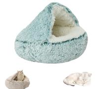 Lapcatz Nest Bed, Lapcatz Bed, Pursnug Bed Nest, Semi Enclosed Pet Nest, Removable Washable Non Slip Bottom, for Indoor Cats Cave and Calming Dog Beds (Green, 23.6in)