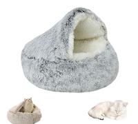 Lapcatz Nest Bed, Lapcatz Bed, Pursnug Bed Nest, Semi Enclosed Pet Nest, Removable Washable Non Slip Bottom, for Indoor Cats Cave and Calming Dog Beds (Gray, 15.7in)