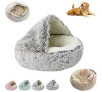 Lapcatz Nest Bed, Lapcatz Bed, Pursnug Cat Bed, Pursnug Cat Cave, Cat Bed for Indoor Cat Cave And Calming Dog Bed,Cat Cave Bed, Covered Cat Bed, Removable Washable No Slip Bottom (Coffee A, 19.7In)