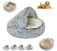 Lapcatz Nest Bed, Lapcatz Bed, Pursnug Cat Bed, Pursnug Cat Cave, Cat Bed for Indoor Cat Cave And Calming Dog Bed,Cat Cave Bed, Covered Cat Bed, Removable Washable No Slip Bottom (Gray A, 15.7In)