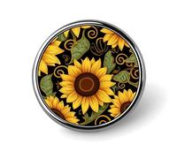 Lapel Pin for Men Brooches And Pins for Women - Flowers And Horses Hand Drawn Round Metal Badge for Shirts, Jackets, Hats | Durable Fashion Accessory & Gift for Men, Women, Events