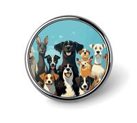 Lapel Pin for Men Brooches And Pins for Women - Flowers And Horses Hand Drawn Round Metal Badge for Shirts, Jackets, Hats | Durable Fashion Accessory & Gift for Men, Women, Events