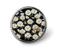 Lapel Pin for Men Brooches And Pins for Women - Flowers And Horses Hand Drawn Round Metal Badge for Shirts, Jackets, Hats | Durable Fashion Accessory & Gift for Men, Women, Events
