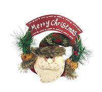 LAPENO Coronas Navideñas Puertas Delantera Ratán Guirnalda Decoraciones de Navidad Colgante Ornamento Corona Adviento Reutilizable Casa Adornos para Decorar Chimeneas Ventanas Muñeco Papá Noel