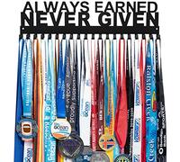 Lapetale Fashion Soporte para medallas, Organizador de Cinta de Premio para Carreras, Correr, fútbol, Gimnasia, Lucha Libre, Deportes con 20 Ganchos para Colgar, mejorados de 15.8 Pulgadas de Largo