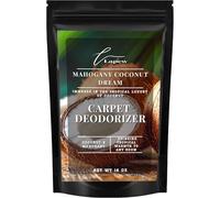 Lapew Ambientador en polvo de madera de caoba con coco para alfombras: potente eliminador de olores para el hogar, desodorante de tapicería, desodorante de alfombras, orina de mascotas, desodorante de