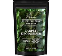 Lapew Eucalyptus Mint Harmony - Ambientador en polvo para alfombras: potente eliminador de olores para el hogar, desodorante de tapicería, desodorante de alfombras, orina de mascotas, caja de arena