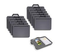 LAPGEAR - Bandeja escritorio pequeña, para portátiles de hasta 15", pack de 12 unidades, color gris antracita (Charcoal) 43005