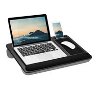 Lapgear Home Office Pro Lap Desk with Mu para la almohadilla del mouse y el soporte del telfono - Negro de carbono - Se adapta a las computadoras p