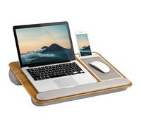 Lapgear Home Office Pro Lap Desk with Mu para la almohadilla del mouse y el soporte del telfono - Oakwood - Se adapta a las computadoras porttiles