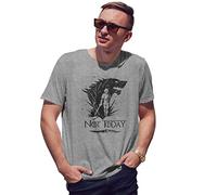 Lapi Boutique Arya Stark Song Typgraphy of Ice and Fire Not Today Camiseta de Hombre Gris Size XL