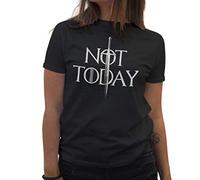 Lapi Boutique Not Today Arya Stark Camiseta de Mujer Negra Size S