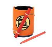 Lapicero escritorio Dragon Ball Goku - Figuras Dragon Ball Manga : Portalápices escritorio con Boligrafo - Oganizador escritorio | Accesorio anime papelería - Decoracion habitacion juvenil