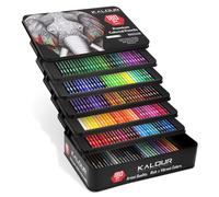 Lápices a base de cera de 180/260 colores, material para colorear y dibujar para adultos, de escritura y difuminables, regalo ideal para artistas, para uso artístico profesional