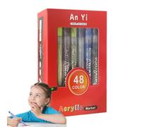 Lápices acrílicos para , marcadores acrílicos resistentes al agua con salida de color intenso, ideales para manualidades, lienzo, cerámica o arte rupestre, herramienta de dibujo creativo para