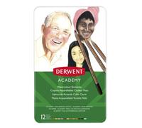 Lápices acuarelables derwent academy watercolour; 12 unidades, para r