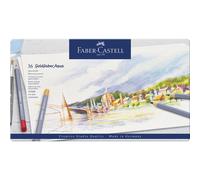 Lapices Acuarelables FABER-CASTELL Goldfaber Aqua, Caja Metal x36 Colores