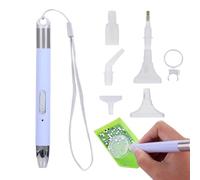 Lápices artísticos de piedras preciosas, 2 unidades de lápices de diamantes LED, lápiz iluminado con 6 accesorios, accesorios profesionales para pintura de piedras preciosas, manualidades, joyas