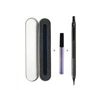 Lápices automáticos de dibujo artístico de 0,3, 0,5, 0,7 y 2,0 mm con centro de gravedad bajo, lápiz mecánico de metal retráctil con caja de regalo (1 caja de regalo negra 2.0)