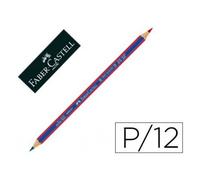 Lapices bicolor faber castell fino hexagonal rojo/azul unidad